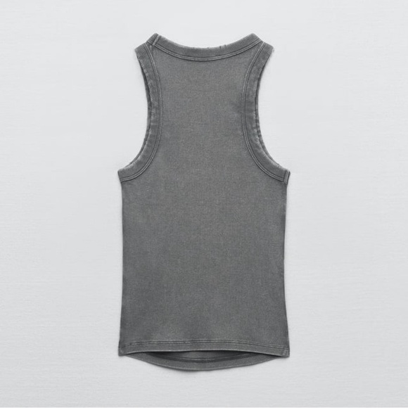 ZARA Washed Rib Tank Top - Picture 5 of 10